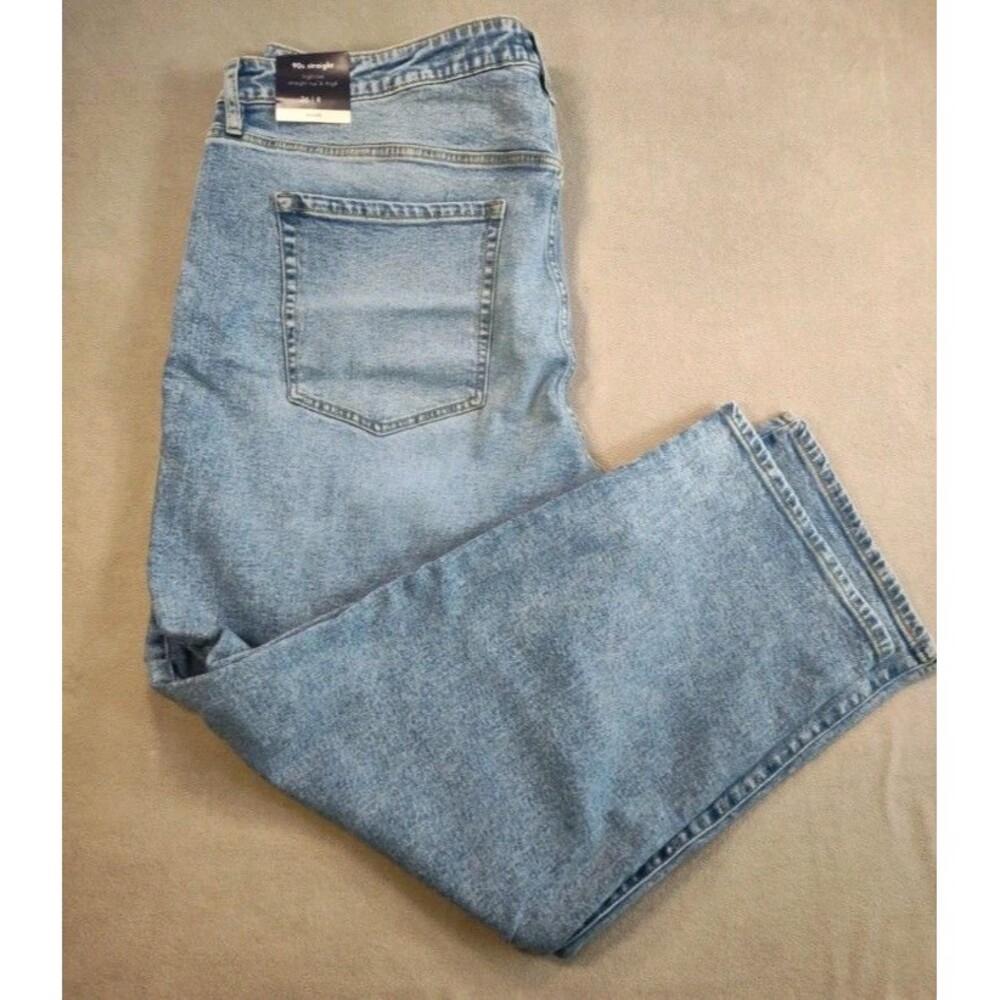 NWT Sz 26 90s Look Straight Leg Jeans Light  Wash No Gap Waist